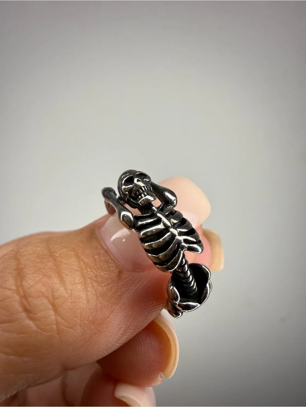 Silver Skeleton Ring - Women's Fashion Gothic Y2K Jewelry